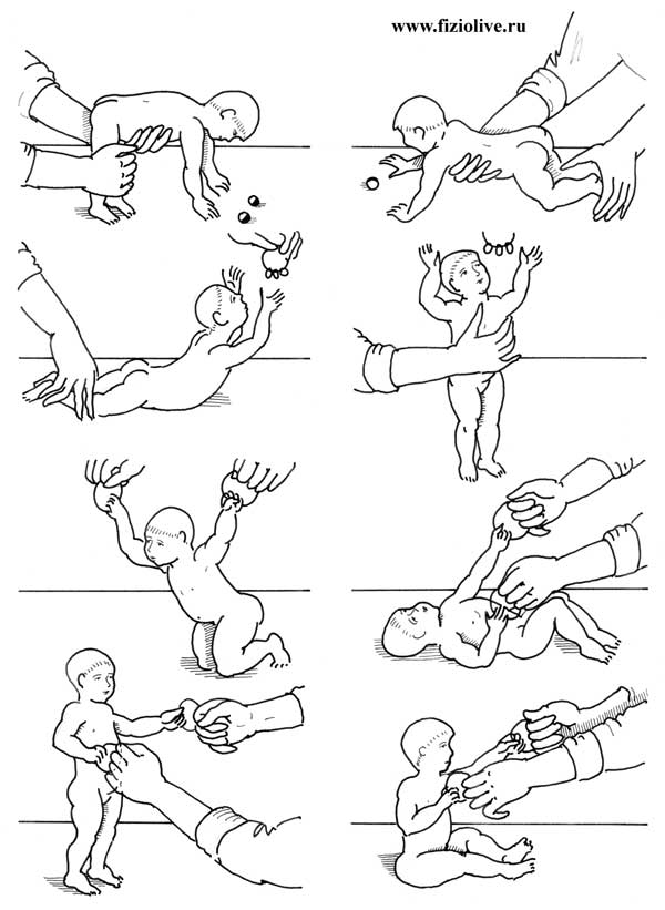 Примерный комплекс упражнений в раннем возрасте у детей с церебральными параличами